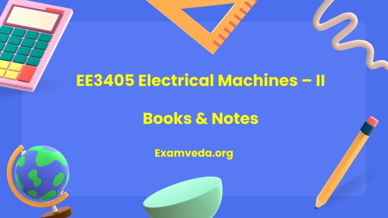 [PDF] EE3405 Electrical Machines – II Books, Lecture Notes, Study Material