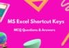 Top MS Excel Shortcut Keys MCQ (Multiple Choice Questions)